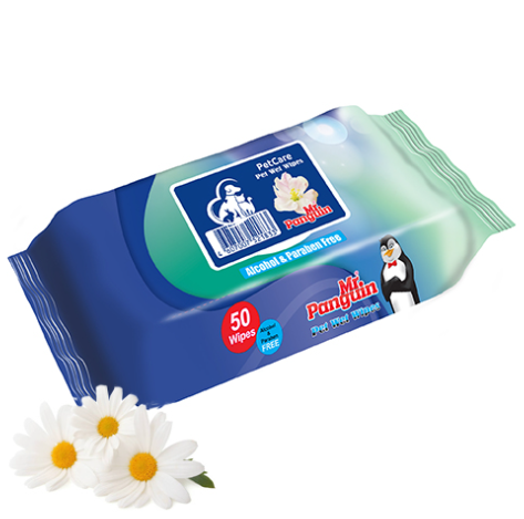 دستمال مرطوب مخصوص حیوانات خانگی پاکتی مستر پنگوئن